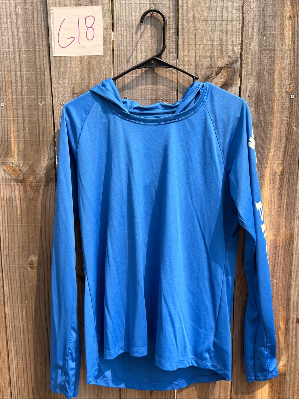 Columbia PFG Women's Blue Hooded Performance Sweatshirt Size Large